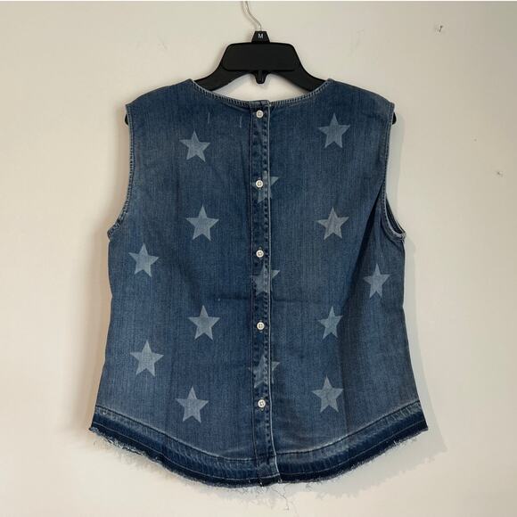 NWT DL1961 Denim Sleeveless Tank – Indigo Star Print, Girls Size Large - Picture 6 of 6